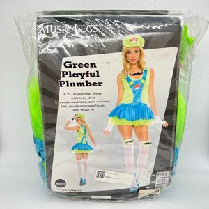 New Music Legs Green Playful Plumber Costume - Size M/L